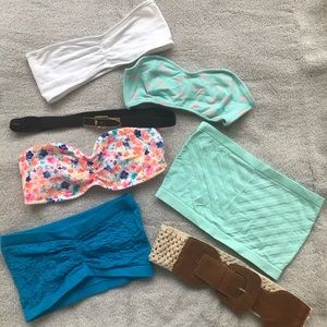 5 bandeaus and 2 belts